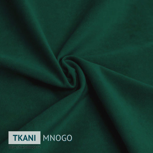 Фото ткани велюра “32” (однотонный зеленый)