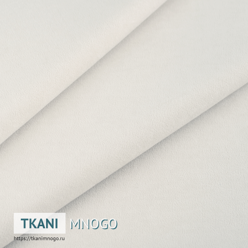 Фото обивки велюра “2” (однотонный белый, бежевый)