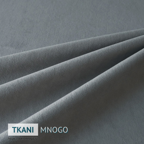 Фото фактуры велюра “013” (однотонный серый)