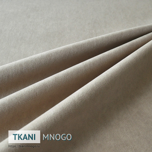 Фото ткани велюра “006” (однотонный бежевый)