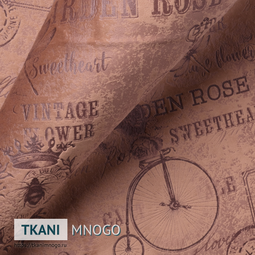 Фото материала велюра лазерпринт Прованс А731 (Garden/Гарден) абстракция коричневый