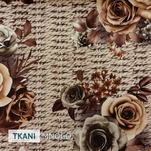 Фото внешнего вида микровелюра “9000-3А (JY909-4A)” мультиколор, цветы.